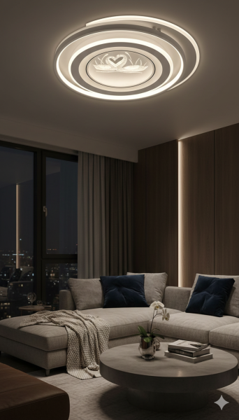 KUMANDALI LED AYDINLATMA MODERN TAVAN LAMBASI 2